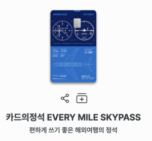 카드의정석 EVERY MILE SKYPASS